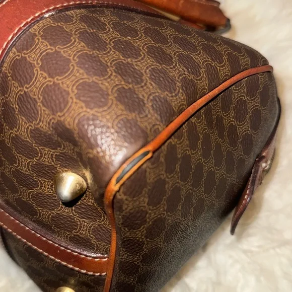 Celine Triomphe Macadam Monogram Logo Speedy 30 Boston Vintage Bag GUC - Picture 12 of 15